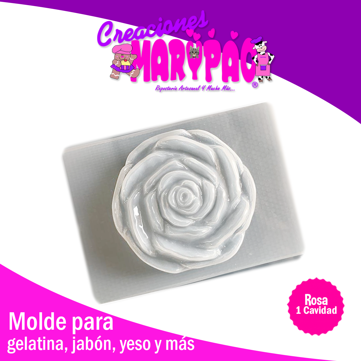 Molde Rosa Para Gelatinas