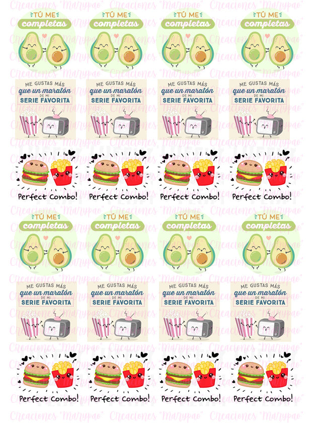 Obleas Para Decorar Gelatinas 14 de Febrero Amor 5 Modelos A Elegir - Creaciones Marypao