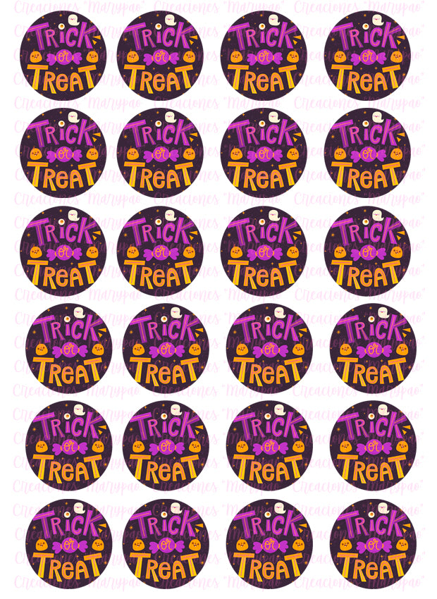 Obleas Para Decorar Galletas, Gupcakes, Etc Halloween 3 Modelos A Elegir - Creaciones Marypao