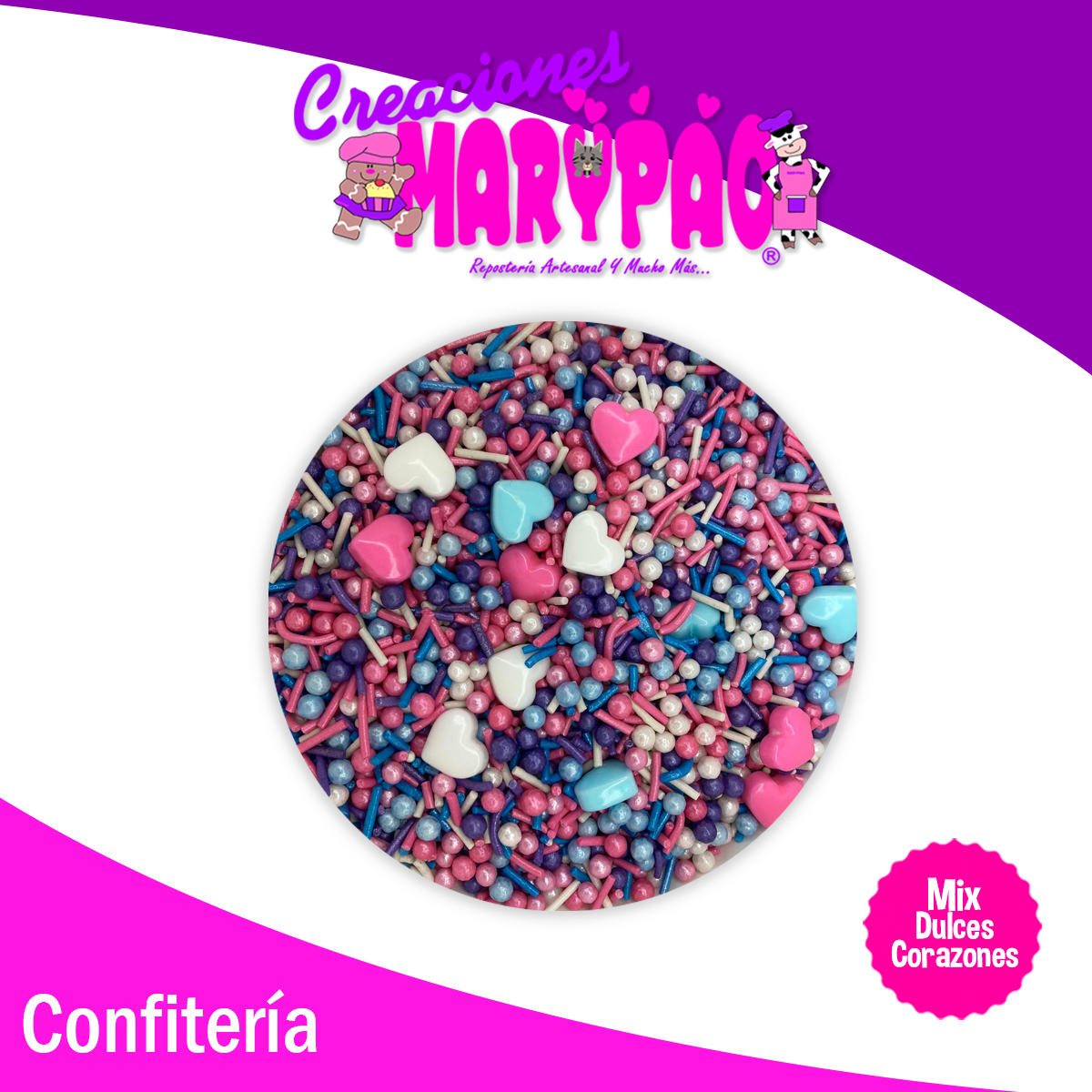 Sprinkles Comestibles 14 De Febrero Mix Dulces Corazones