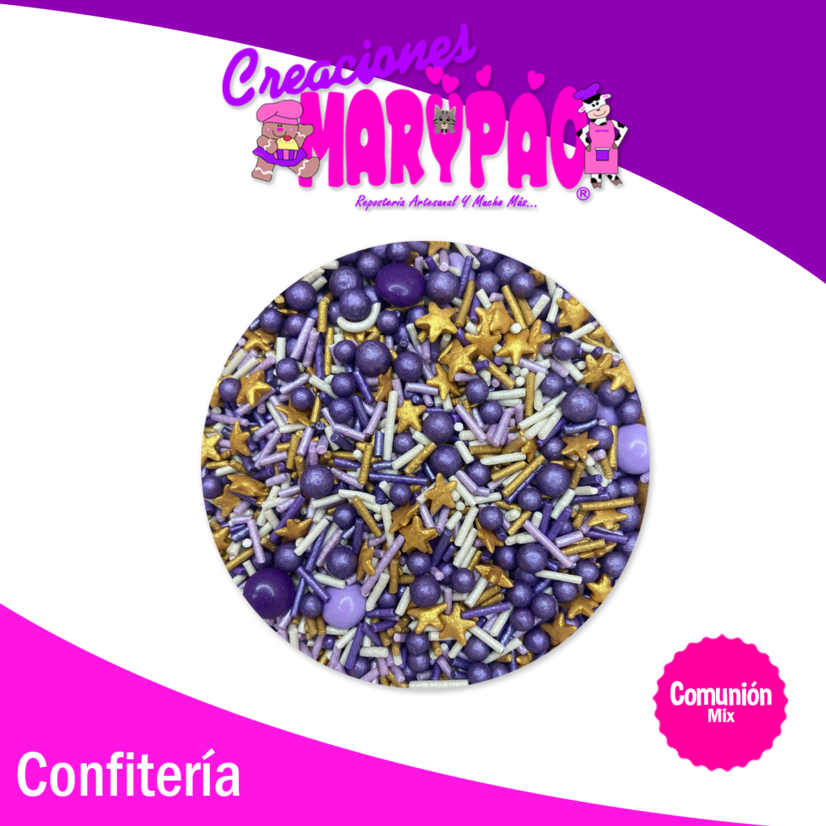 Sprinkles Mix Comunión Para Cupcakes, Galletas, Etc.