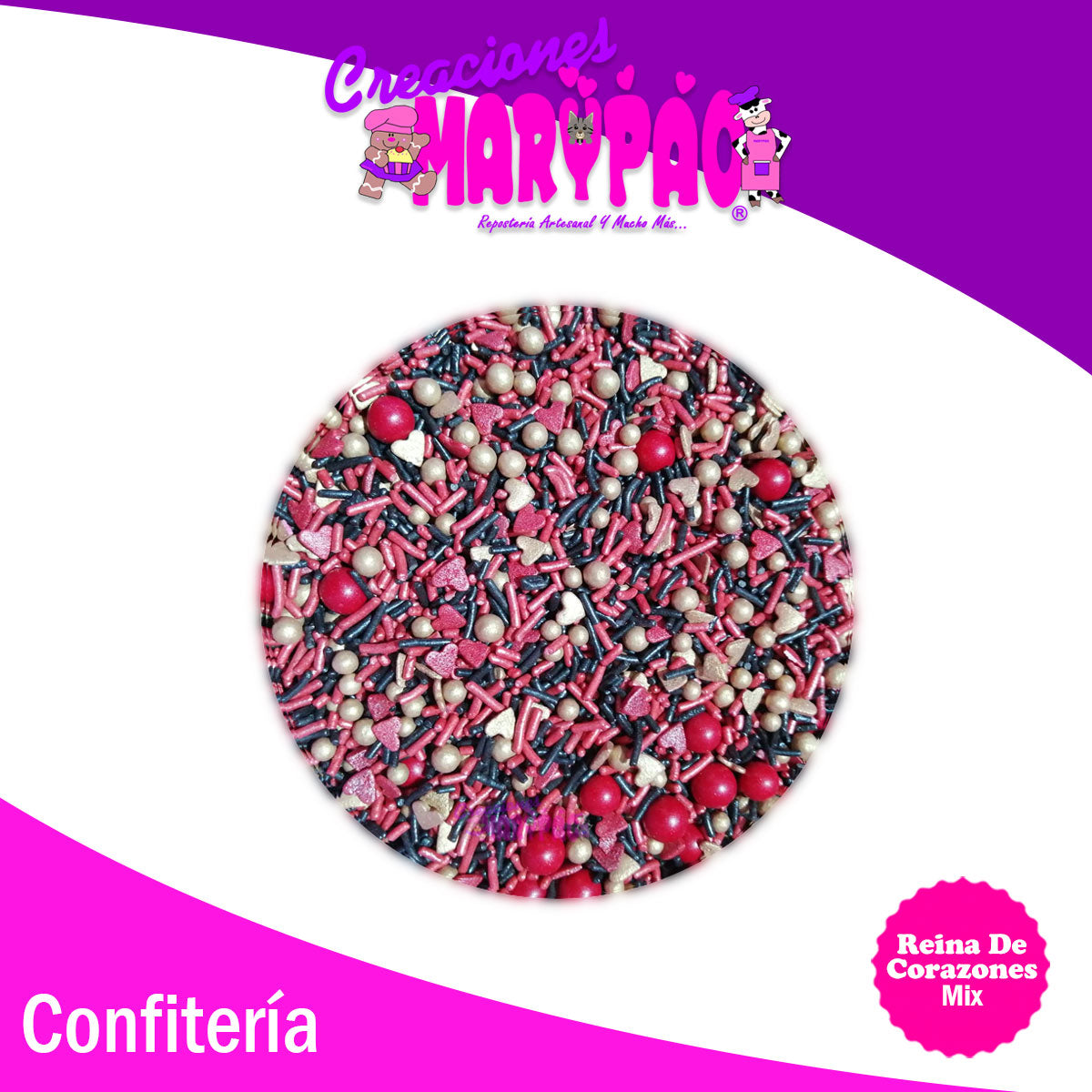 Sprinkles Mix Reina De Corazones Granillo Confeti Comestible