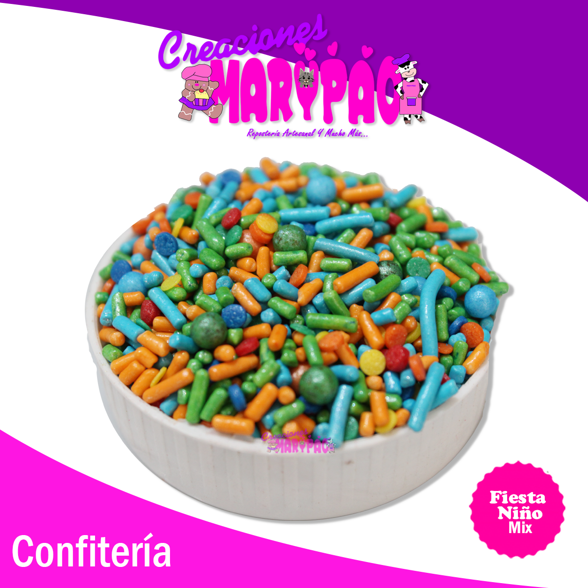 Sprinkles Confeti Comestible Mezcla Unicornio, Granillo y Perla
