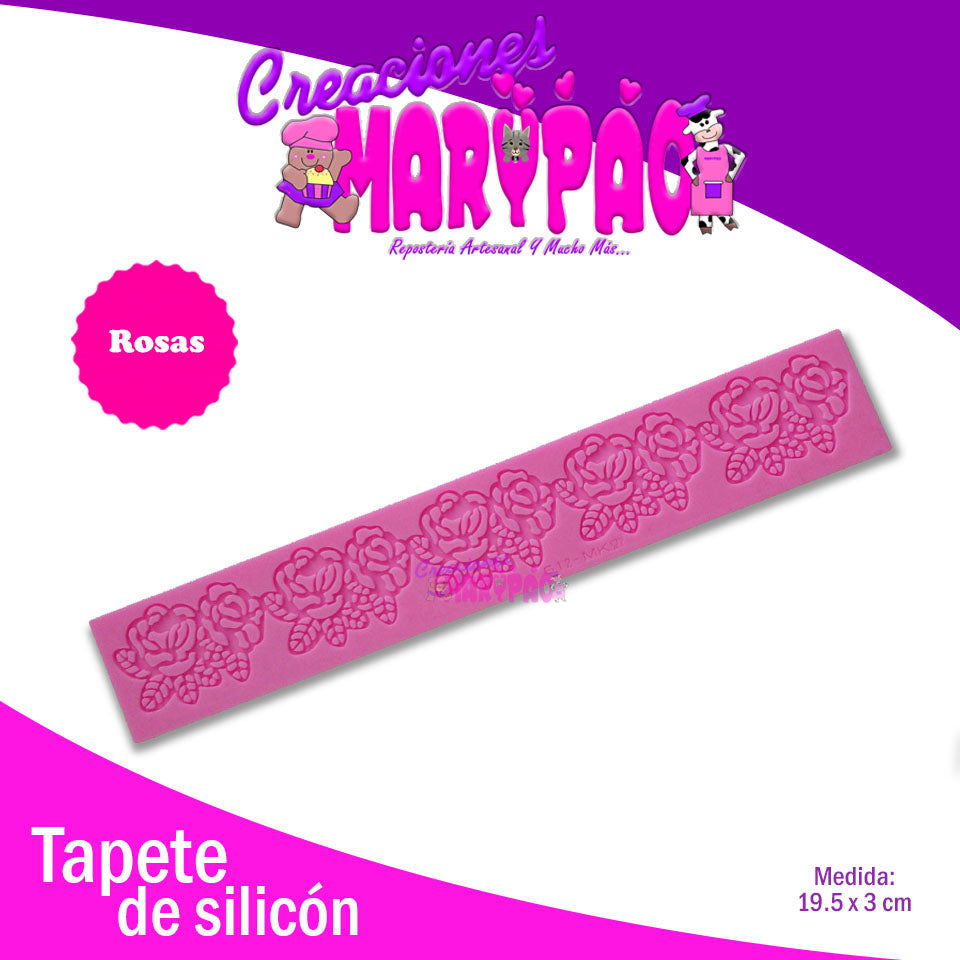 Tapete De Silicón Rosas Encaje De Azúcar - Creaciones Marypao