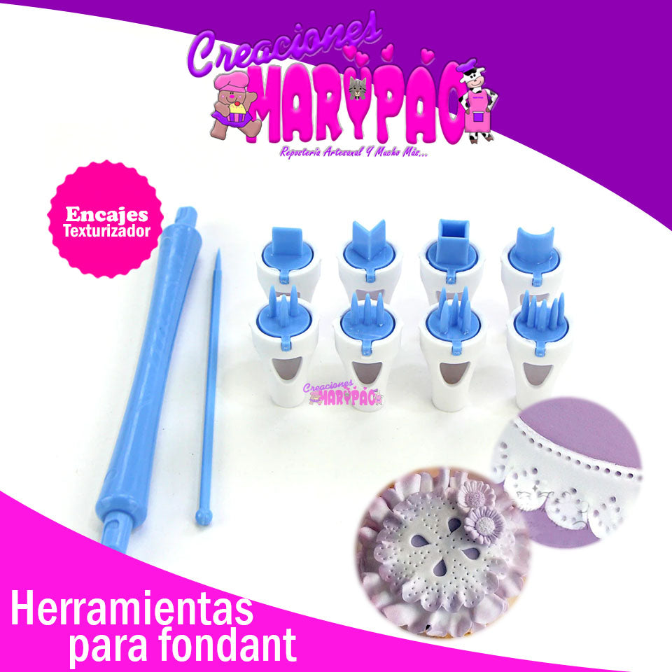 Texturizadores Para Fondant Encaje Olanes - Creaciones Marypao