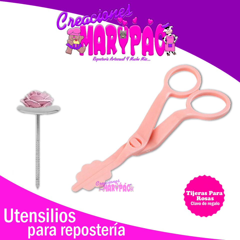 Tijeras Para Rosas Con Clavo - Creaciones Marypao