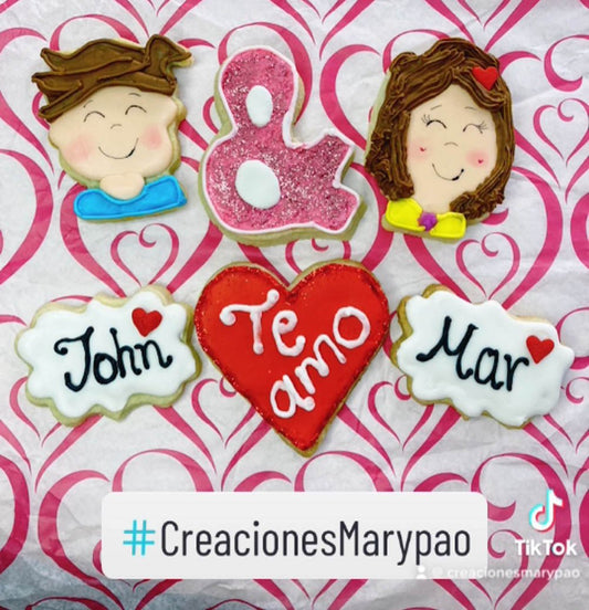 Galletas Decoradas 14 de Febrero Personalizadas - Creaciones Marypao