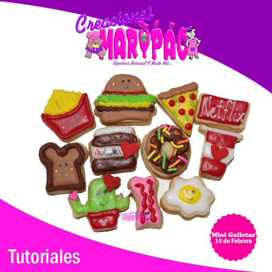 Tutorial 8 - Mini Galletas Decoradas Día Del Amor Y La Amistad - Creaciones Marypao