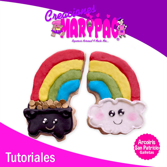 Tutorial Galletas Decoradas San Patricio Arcoiris - Creaciones Marypao