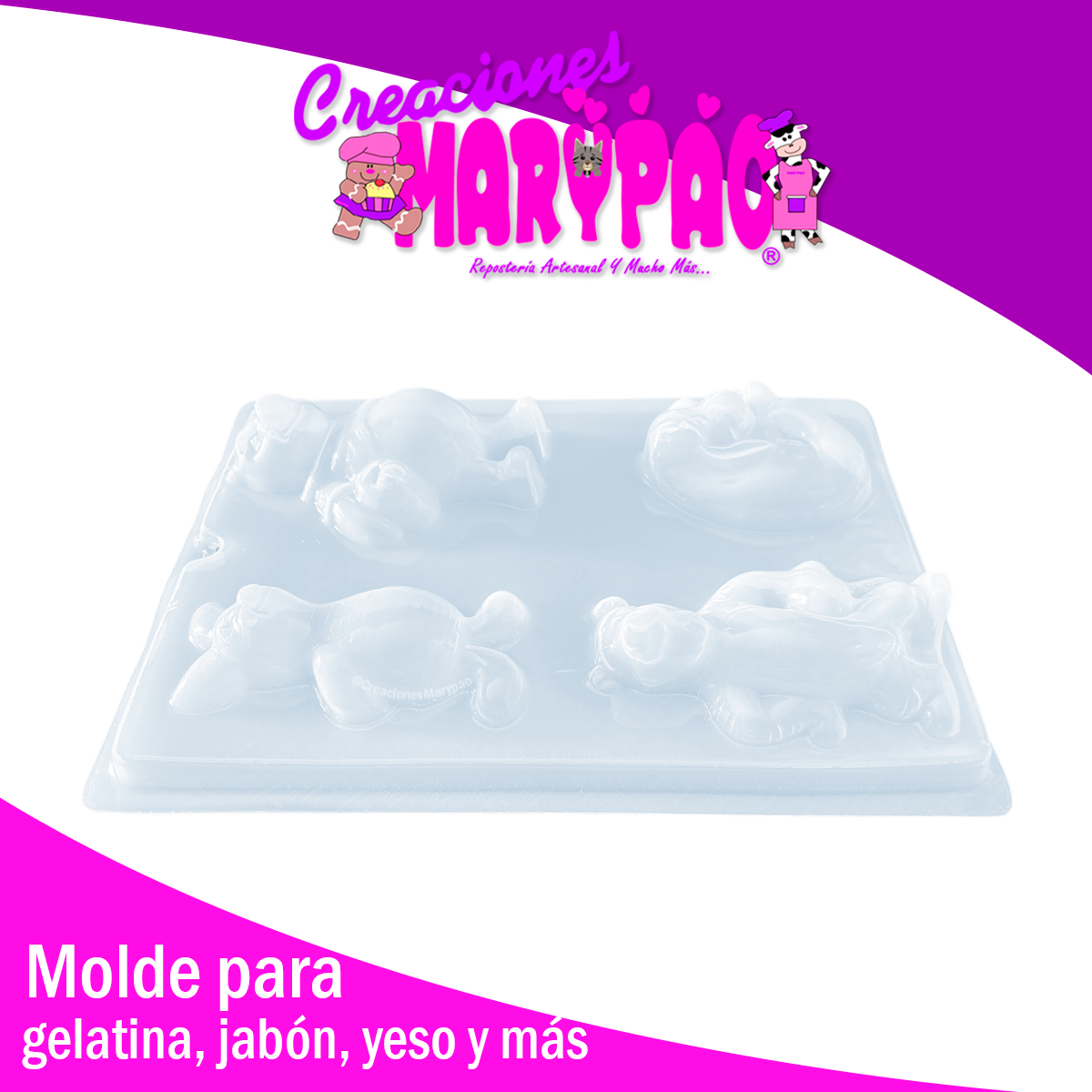 Molde Pooh Tiger Igor Puerquito Jabón Gomita Chocolate