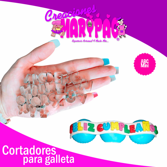 Cortadores Galletas Fondant Letras Abecedario Mini