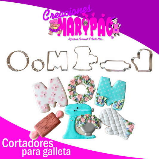 Cortadores De Galletas Mamá Repostera 10 De Mayo Paq.6 Pzas