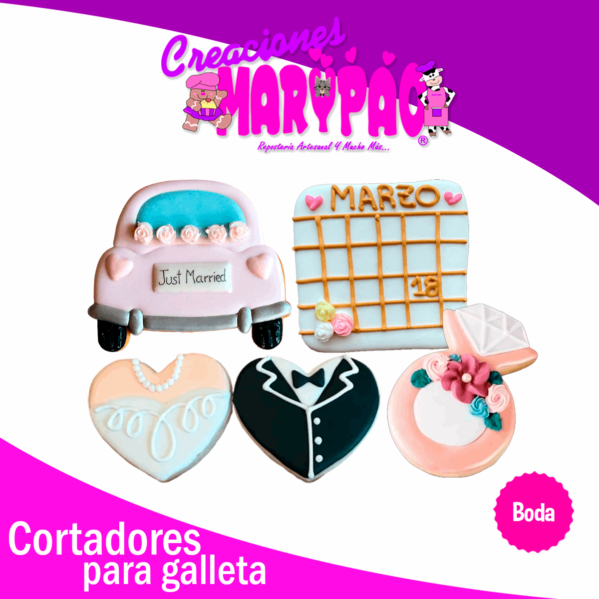 Cortadores Para Galletas Boda