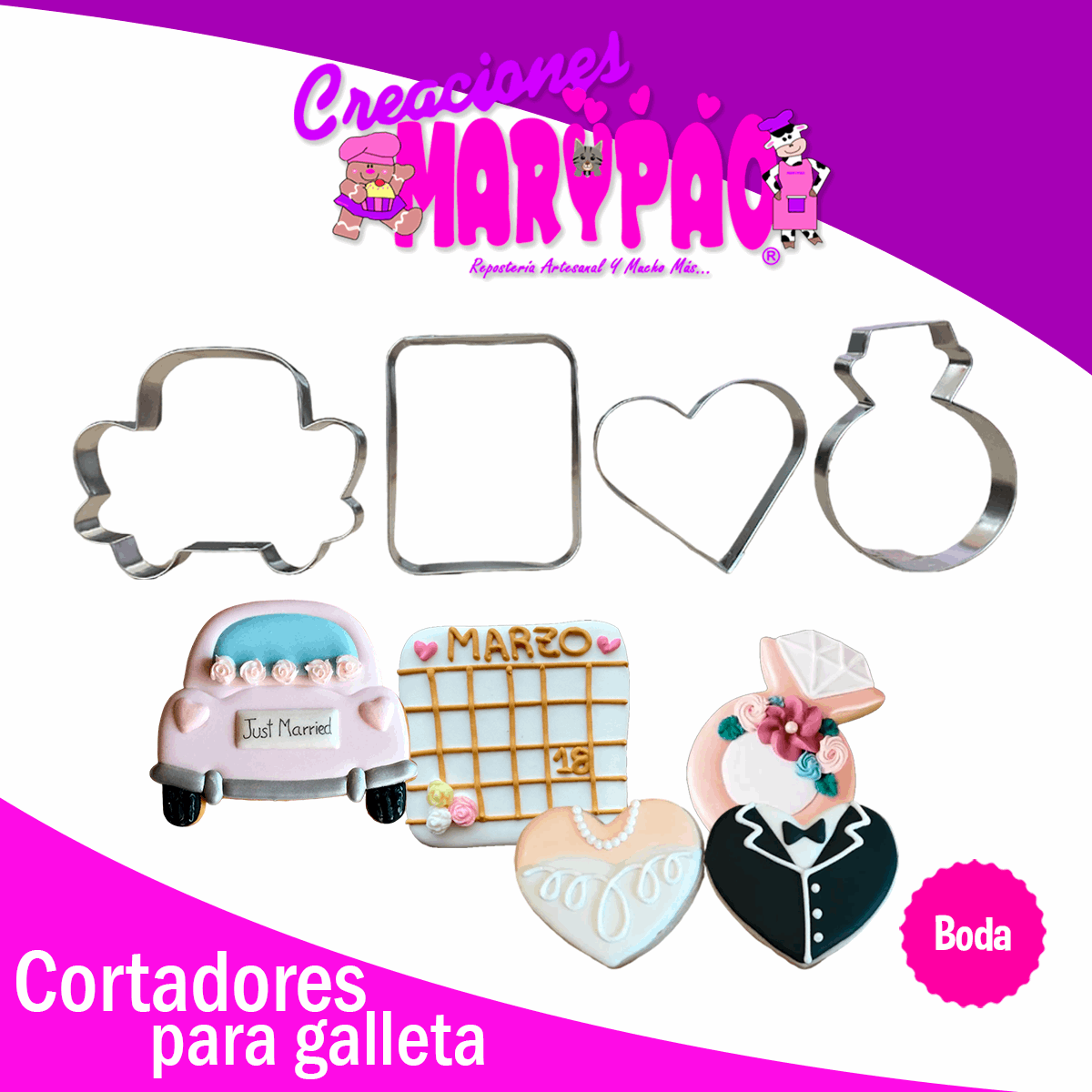 Cortadores Para Galletas Boda