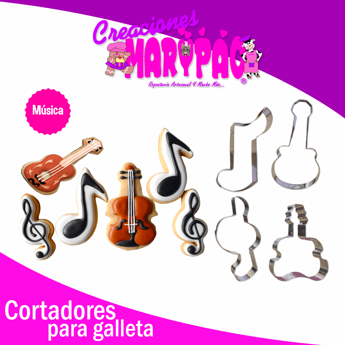 Cortadores Galletas Notas Musicales