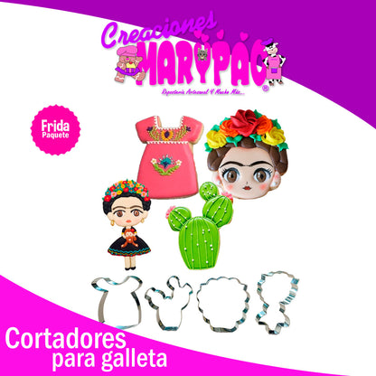 Cortadores Para Galletas Frida Fiestas Patrias México