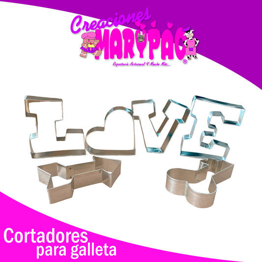 Cortadores Galletas Love Llave Y Corazon Amor