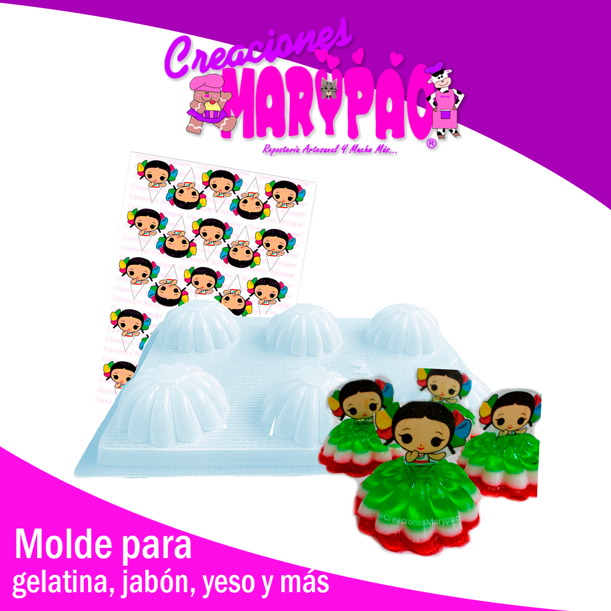 Kit Material Tutorial Gelatinas Fiestas Patrias