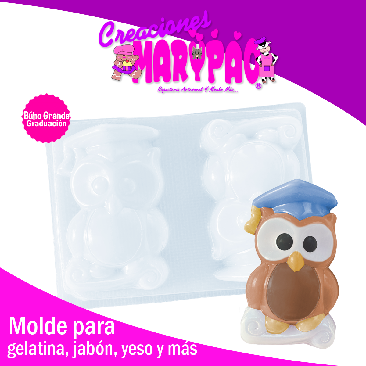 Molde Buho Graduado Gelatinas Yeso