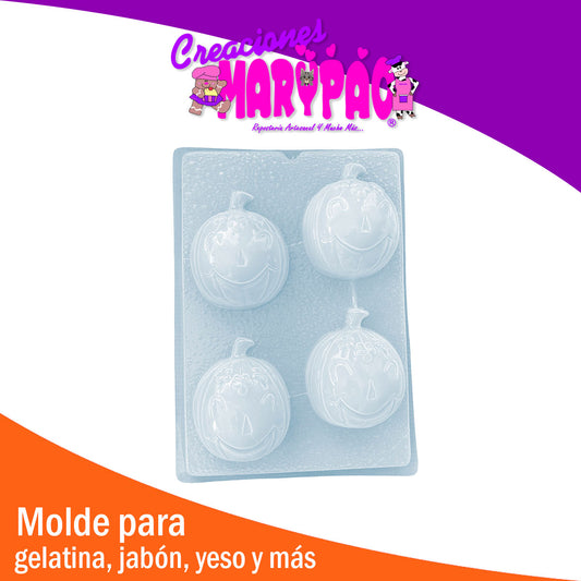 Molde Calabaza 2022 Grande Halloween Jabon Gelatina Vela