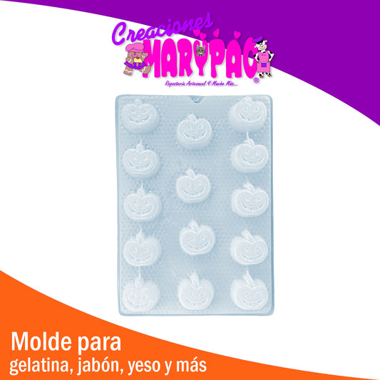 Molde Calabaza Halloween Dia de Muertos Chocolate Gomita Gelatina