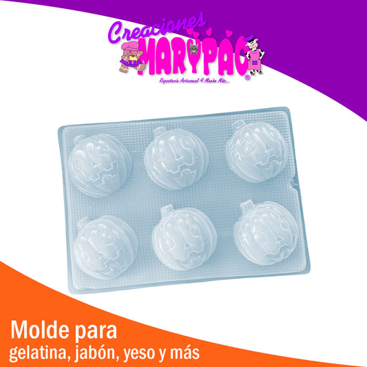 Molde Calabaza Mod2 Halloween Jabon Gelatina Vela