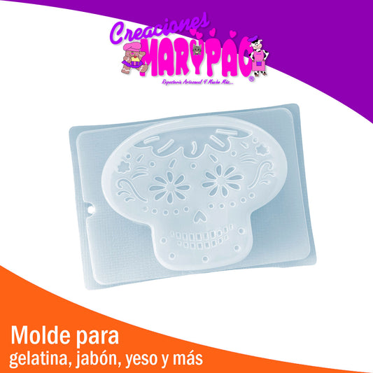 Molde Calavera 2022 Halloween Jabon Gelatina Vela Yeso