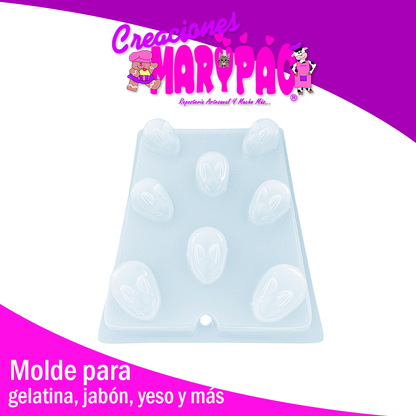 Molde Conejito 3D Pascua Conejo M1
