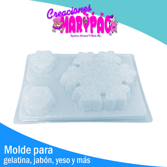 Molde Copo De Nieve Navidad Frozen Gelatinas