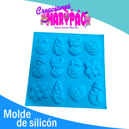 Molde De Silicon Navidad Esferas