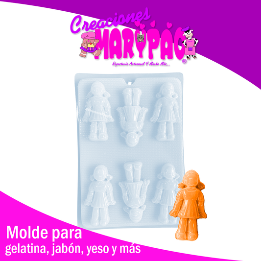 Molde El Juego del Calamar Niña Jabones Gelatinas Yeso