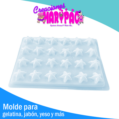 Molde Estrellas Navidad Gelatina Gomita Jabón Yeso