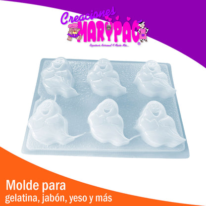 Molde Fantasma Halloween Dia de Muertos Chocolate Gomita Gelatina