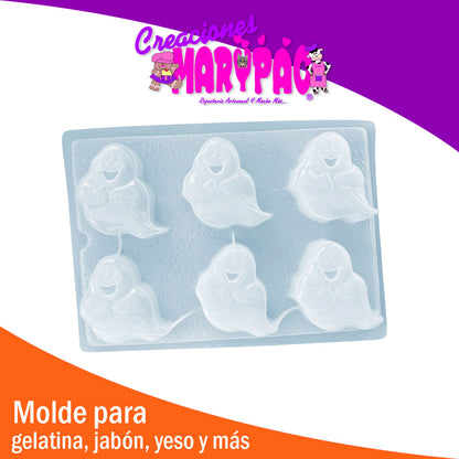 Molde Fantasma Halloween Dia de Muertos Chocolate Gomita Gelatina