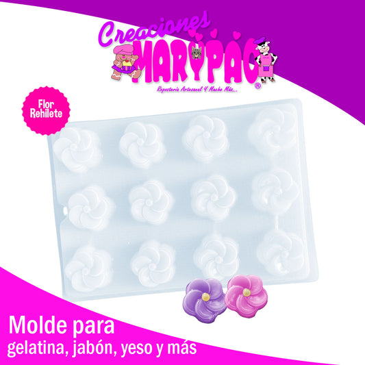 Molde Flor Rehilete De Gelatina Gomita