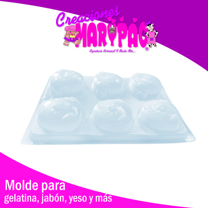 Molde Foca Kawaii Jabones Gelatinas Figuras de Yeso