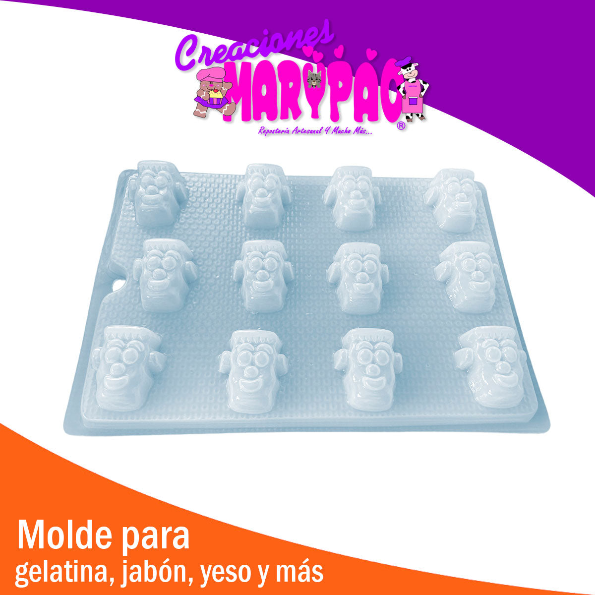 Molde Frankie Chico Halloween Jabones Yeso Chocolate