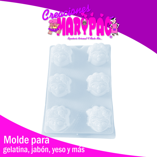 Molde Frida Fiestas Patrias México Gelatinas Jabones