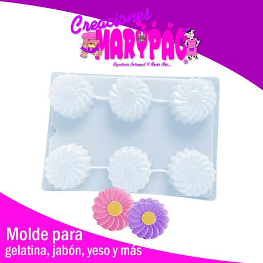 Molde Gelatinas Individuales Flor Margarita