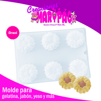 Molde Girasol Para Jabones Gelatinas Yeso