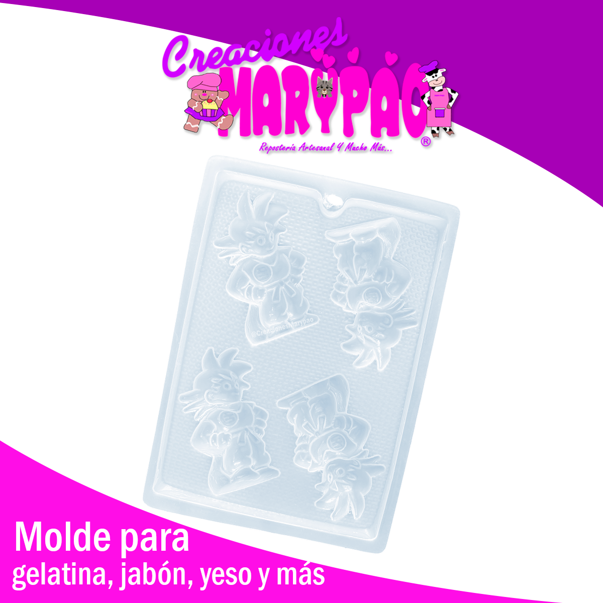 Molde Gokú Jabón Yeso Gelatinas