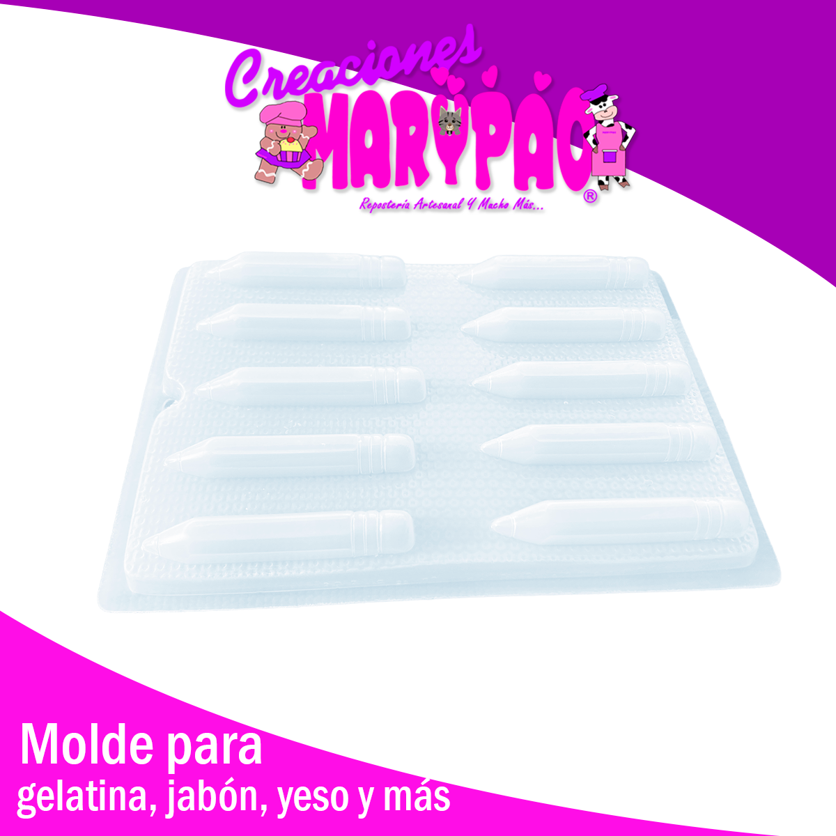 Molde Lápiz Gelatina Jabón Resina