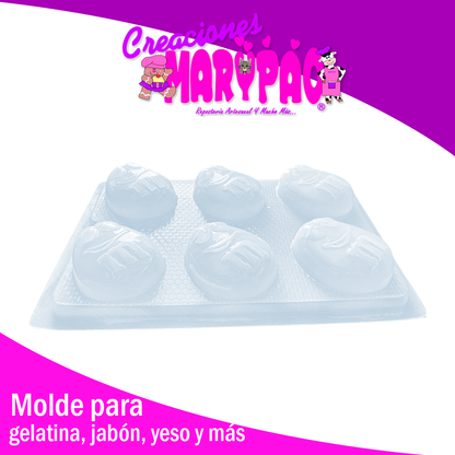 Molde M&M Gelatinas Jabones Figuras de Yeso