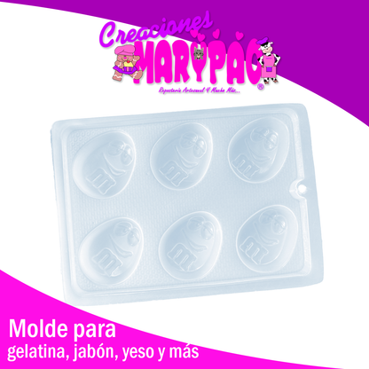 Molde M&M Gelatinas Jabones Figuras de Yeso
