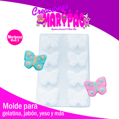 Molde Mariposa M3 Primavera Jabón Gelatina Resina Chocolate