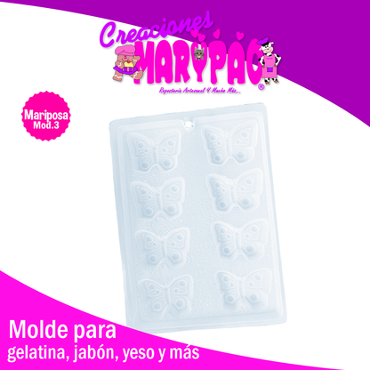 Molde Mariposa M3 Primavera Jabón Gelatina Resina Chocolate