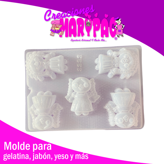 Molde Muñecas Marias Patrio Jabón Choco Gomita Gelatinas M2
