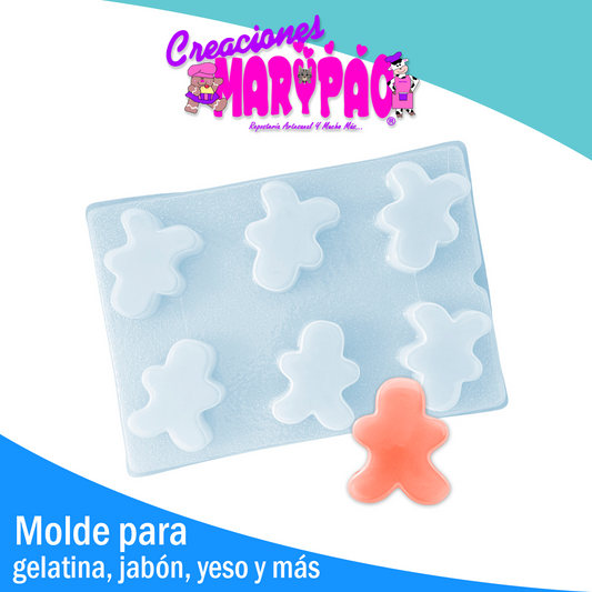 Molde Muñeco De Jengibre Navidad Gelatinas Jabones