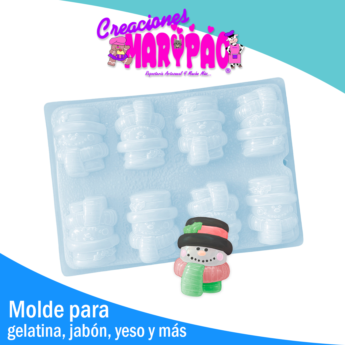 Molde Muñeco De Nieve Navidad