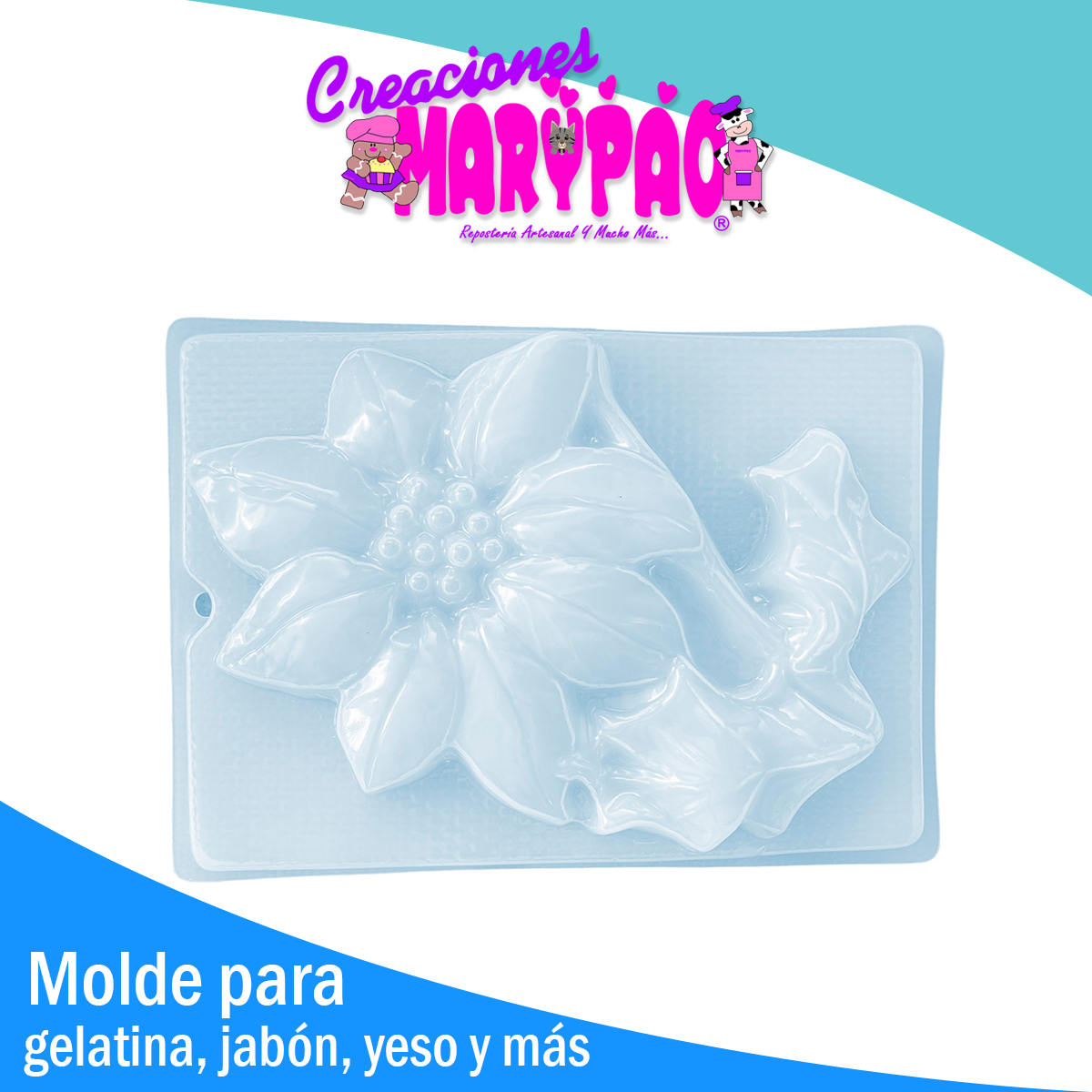 Molde Nochebuena Navidad Gelatinas Yeso
